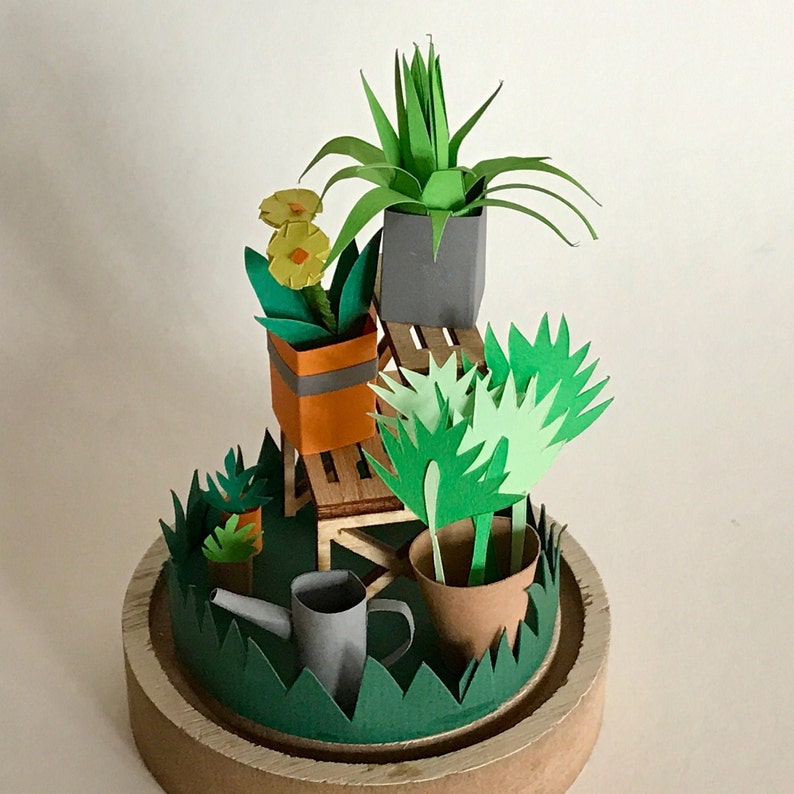 Kit creativo para hacer escultura de papel Jardin 3D imagen 7