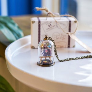 Family portrait personalised necklace, bespoke photo pendant