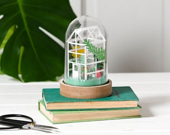 DIY paper greenhouse craft kit - craft kit for adults