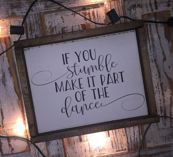 If You Stumble Hand Painted Framed Sign - Etsy