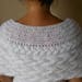 Lindsay Danver reviewed Cable Knitted Shawl Capelet Wedding Shrug Poncho Neck Warmer  White