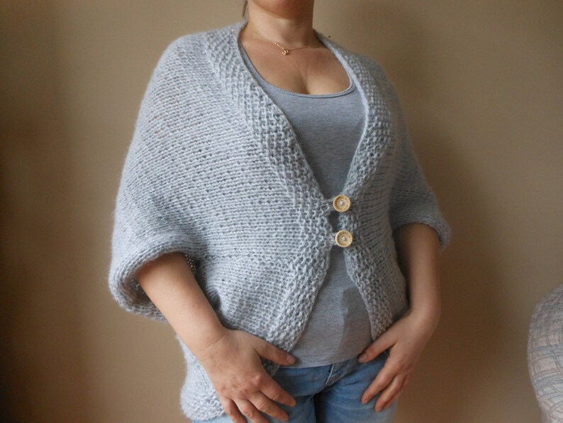 Oversized Blanket Sweater Hand Knit Cardigan Shrug Women's Etsy