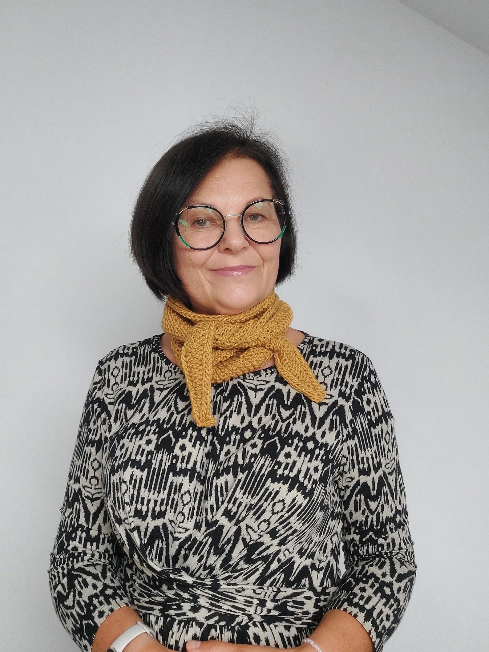 Hand Knit Mustard Yellow Mini Scarf - Soft Acrylic Sophie Scarf - Etsy