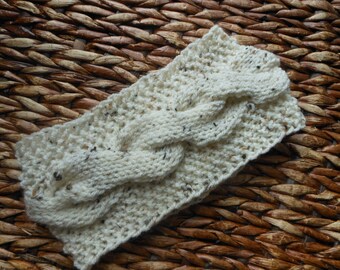 Knit Headband Ear Warmer Head Warmer Cream Oatmeal