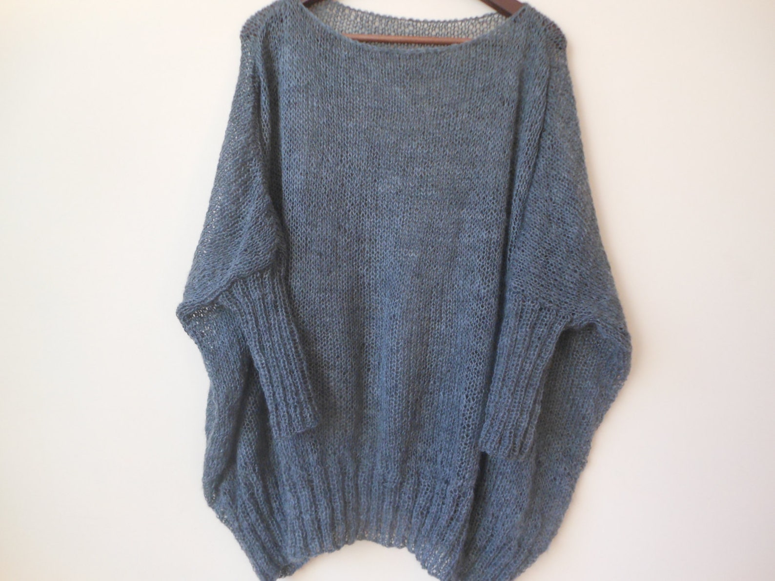 Oversized Plus Size Hand Knit Sweater Tunic Loose Knit - Etsy