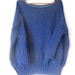 leslielewart reviewed Oversized Plus Size Hand Knit Sweater Tunic Loose Knit Women's Sweater Navy Blue