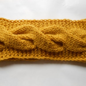 Knit Headband Ear Warmer Head Warmer Mustard Yellow image 4