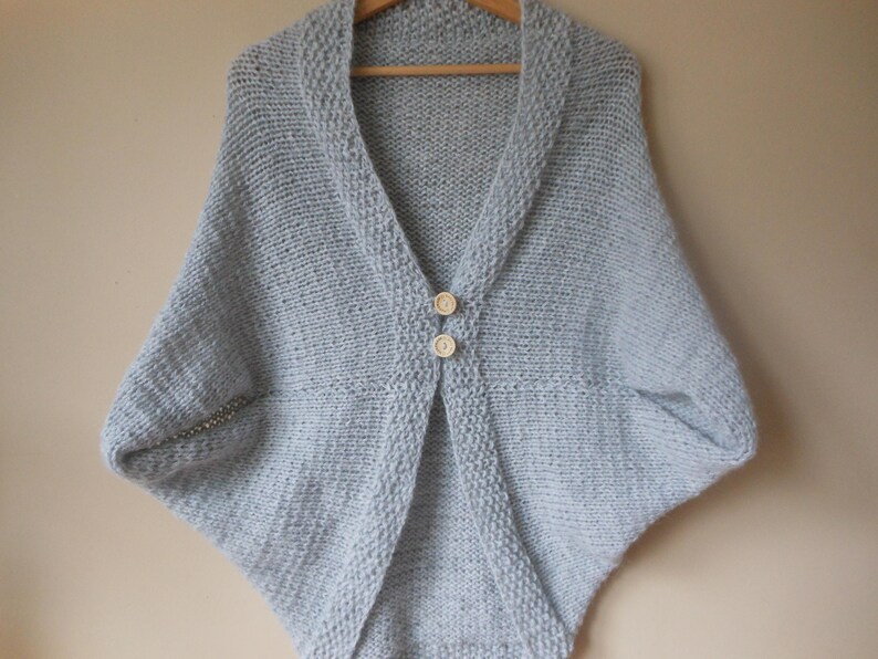 Oversized Blanket Sweater Hand Knit Cardigan Shrug Women's Etsy