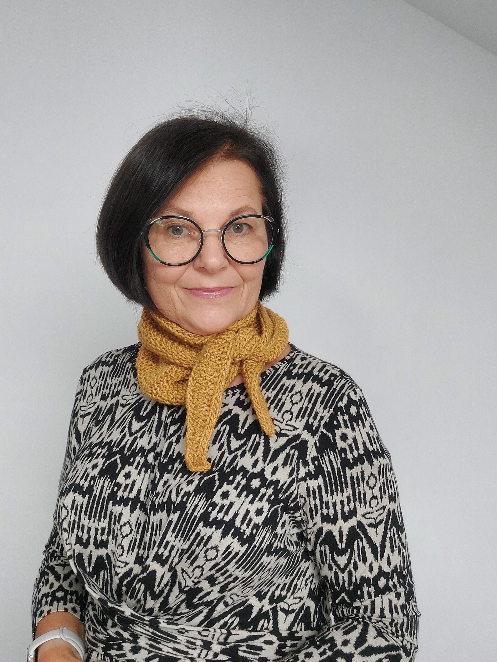 Hand Knit Mustard Yellow Mini Scarf - Soft Acrylic Sophie Scarf - Etsy