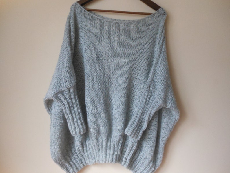 Oversized Plus Size Hand Knit Sweater Tunic Loose Knit | Etsy