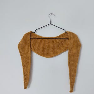 Hand Knit Mustard Yellow Mini Scarf - Soft Acrylic Sophie Scarf - Etsy