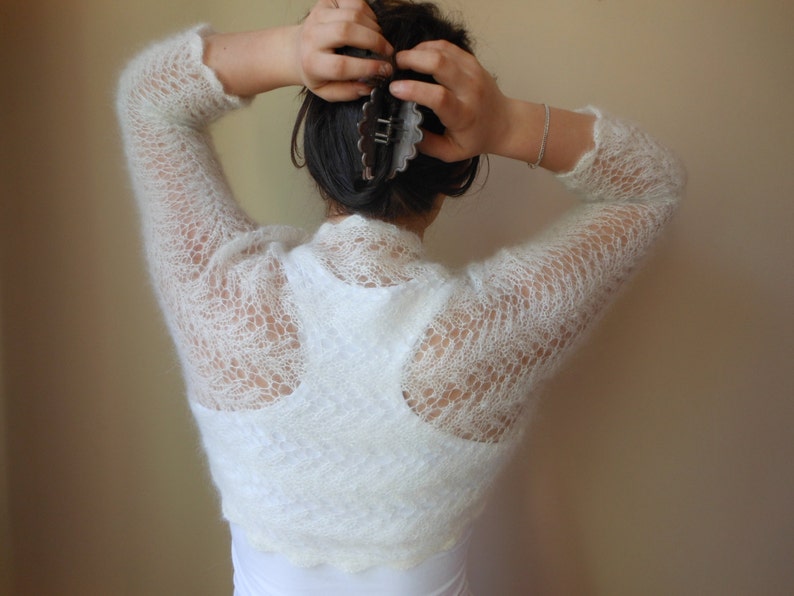 Knitted Shrug Bolero Wedding Summer Shrug Lace off White Etsy