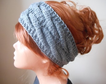 Knit Headband  Ear Warmer Head Warmer Grey