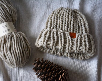Super Cunky Hand Knit Hat, Australian Wool Hat, Chunky Beanie Hat, Helsinki Hat, Women's Hat, Winter Hat, 100% Wool Hat