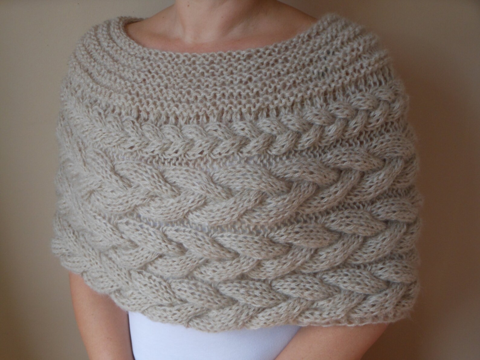 cable knit shawl