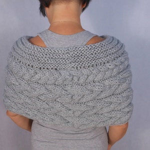 Cable Knitted Shawl Capelet Wedding Shrug Poncho Neck Warmer - Etsy