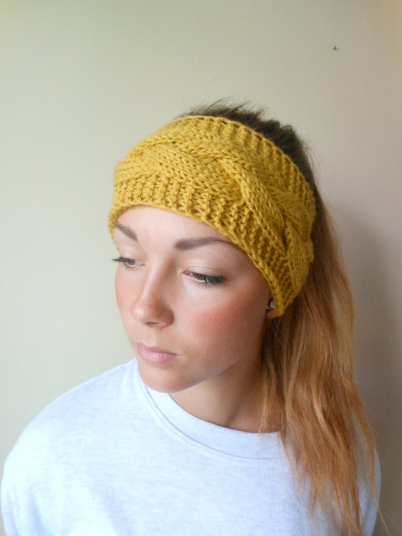 Knit Headband Ear Warmer Head Warmer Mustard Yellow | Etsy