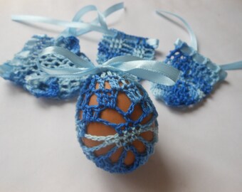 Crochet Easter Egg Cover Cozy, Set of 4 Hand Crocheted Easter Eggs Easter Decoration