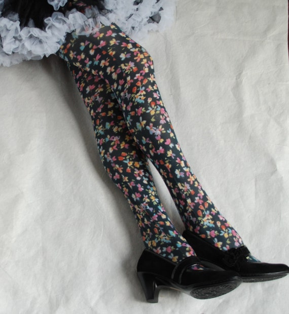 Items similar to Tights floral small flowers Spring girly pretty in