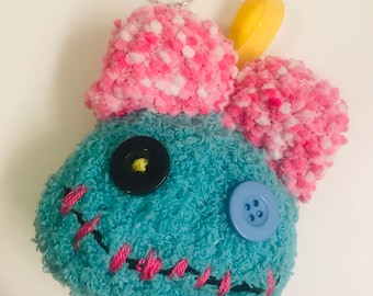 Scrump / Lilo and stitch plush keychain/ Fluffy Mickey keychain / Mouse ears /lolololol and stitch / Disney inspired key chain / Disney wall