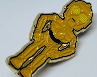 r2-d2 and C-3po Star Wars Pin | jacket pin | backpack pin | laminate pin