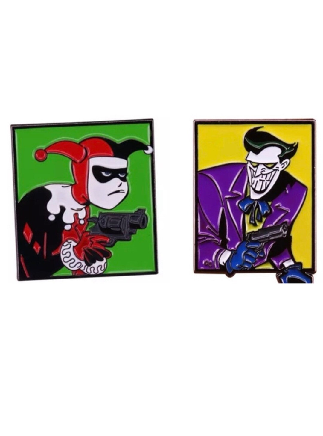 Joker And Harley Quinn Pin Batman The Animated Series Jacket Pin