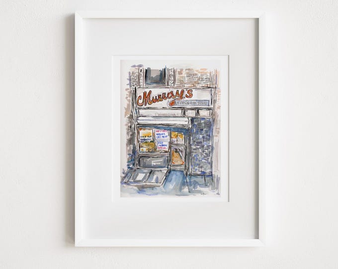 Murray's Sturgeon Shop Watercolor Print: Upper West Side, NYC Storefront