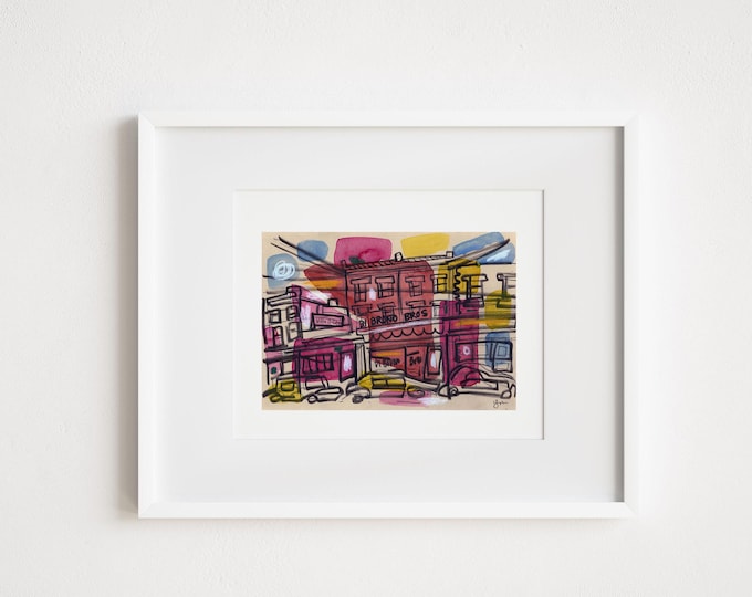 Italian Market Watercolor Illustration: Philly Art Print, Di Bruno Bros & Villa Di Roma