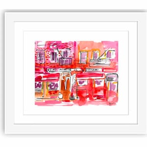 Sahadi&#39;s Brooklyn Watercolor Print: New York City Urban Sketch