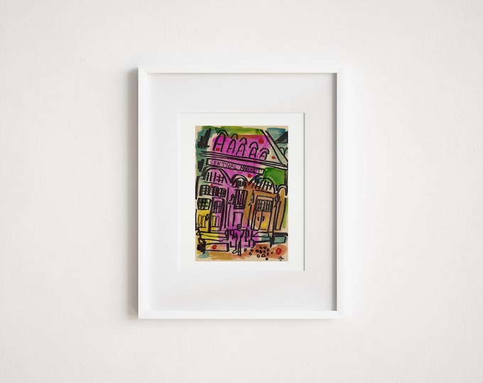 Lancaster Central Market Print: Pennsylvania Travel Art (Framed)