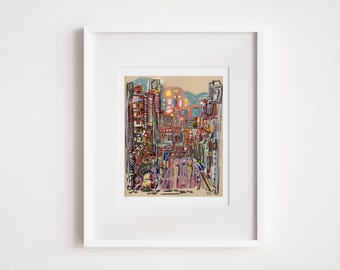 Chrysler Building Print: Soho New York City Abstract Painting