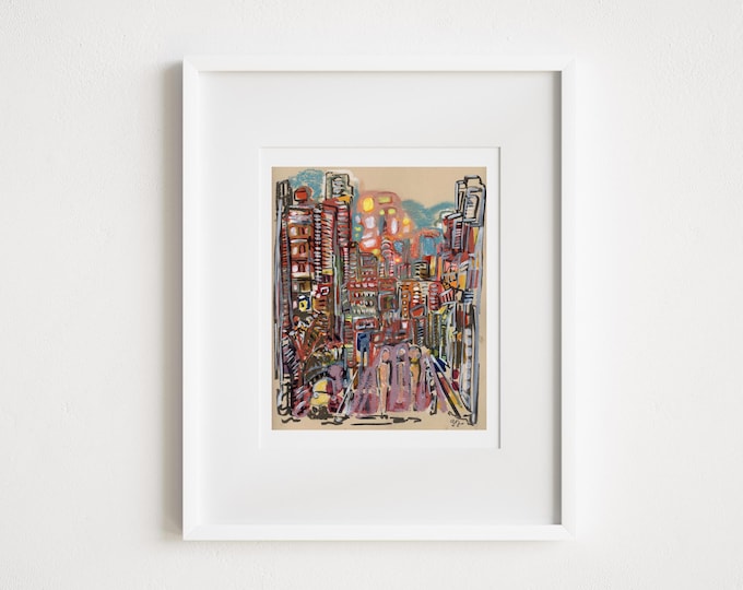 Chrysler Building Print: Soho New York City Abstract Painting