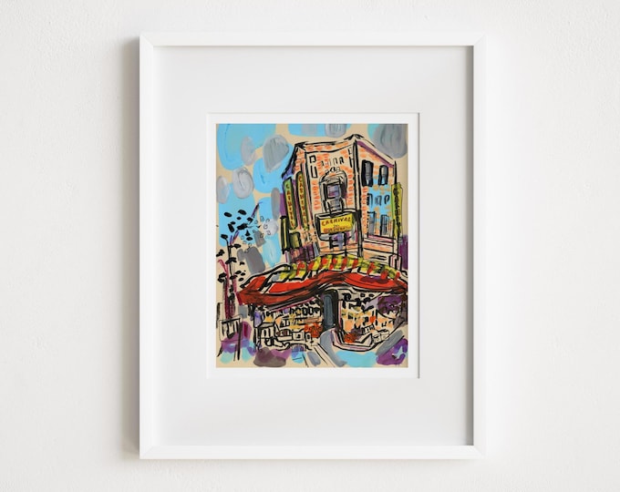 Kensington Brooklyn Art Print: Carnival Fresh Market Watercolor