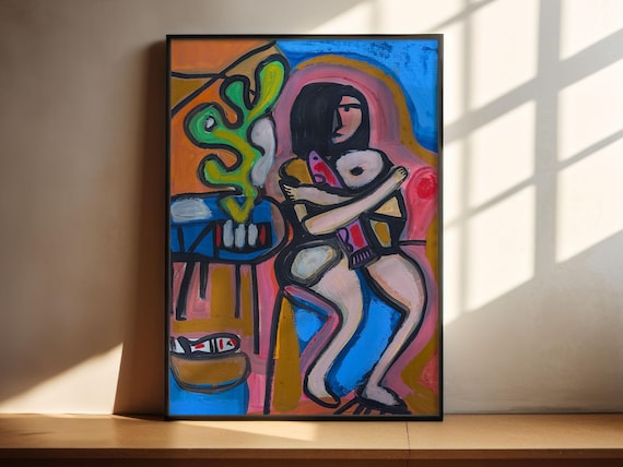 Original Painting on Paper - What Kind of Fish - Abstract Original Art Acrylic on Paper