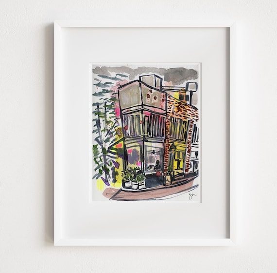 Zuni Cafe: San Francisco Watercolor Print Restaurant Illustration