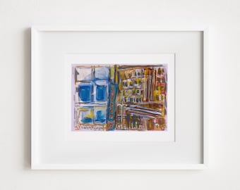 Union Square Coffee Shop Print: Manhattan Watercolor Illustration