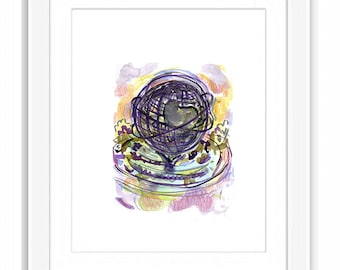 Flushing Meadows Corona Park - Print and Framed - New York City Queens Watercolor Prints Urban Sketch