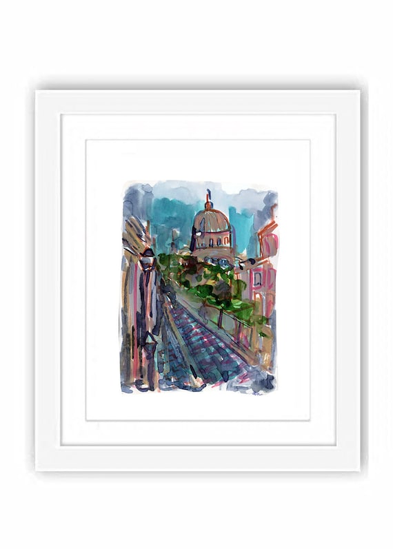 Print Old Port Montreal - Vieux Port Watercolor City Illustration Urban Sketch