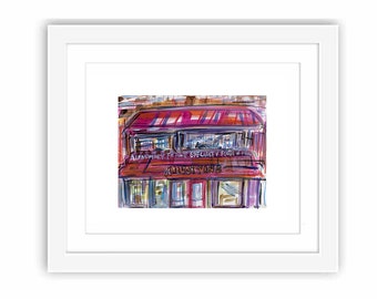 Print Kalustyan's Manhattan Murray Hill- Watercolor New York City Urban Sketch Storefront