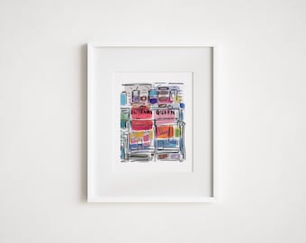 Pastrami Queen Print: NYC Jewish Deli Art, Upper East Side