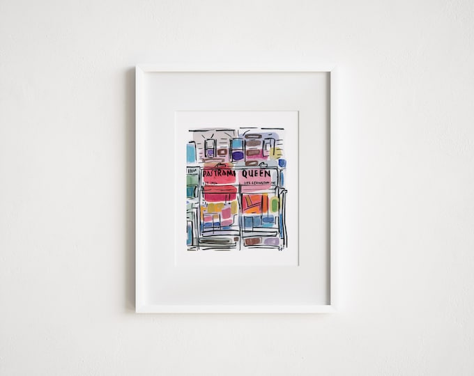 Pastrami Queen Print: NYC Jewish Deli Art, Upper East Side