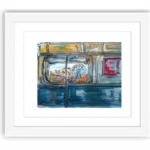 Coney Island Luna Park Print: Brooklyn NYC Watercolor Painting