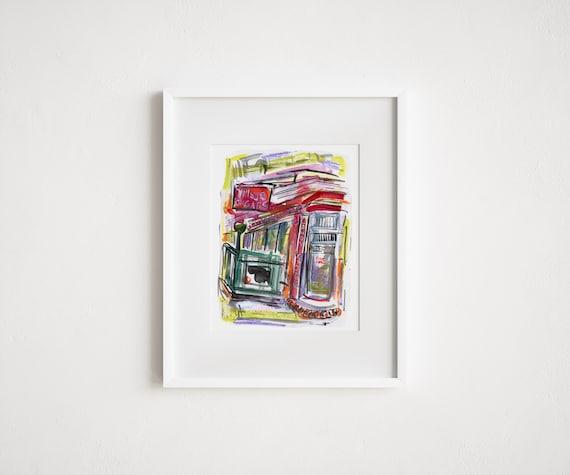 Village Cigars Watercolor Print: Christopher Street, NYC - Manhattan Street Scene