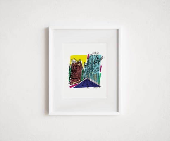 NYU Illustration: Washington Place, NYC Urban Sketch