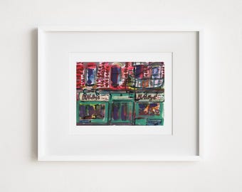 McNulty's Tea & Coffee Print: West Village Storefront Watercolor