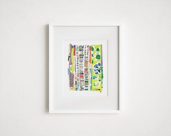 Upper West Side Map Collage - Print and Framed - New York City Abstract Illustration Cut Outs