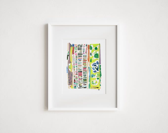 Upper West Side Map Collage - Print and Framed - New York City Abstract Illustration Cut Outs