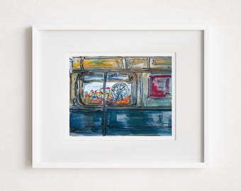 Coney Island Luna Park Print: Brooklyn NYC Watercolor Painting