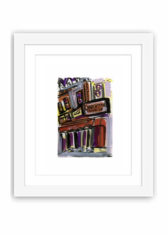 Print and Framed - Print Schwartz Montreal - Mile End Smoked Meats Deli Old Store Front Jewish Deli