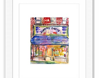 Print Economy Candy - Watercolor New York City Urban Sketch